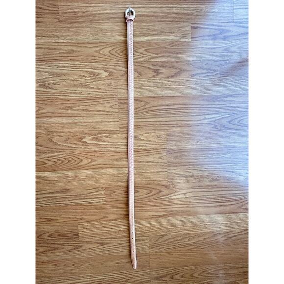 1990s Vintage Pink Snakeskin High Waist Thin Belt Size Small - Picture 2 of 4